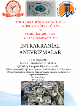 TNDer Cerrahi Nöroanatomi ve Nörovasküler Öğretim ve Eğitim