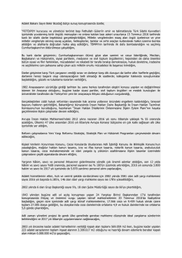 Adalet Bakanı Sayın Bekir Bozdağ bütçe sunuş