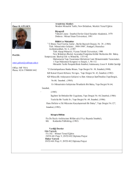 Ömer H. GÜLSEN Prof.Dr.  Office: MF
