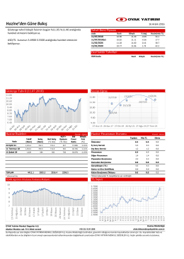 Hazine`den G&uuml;ne Bakış