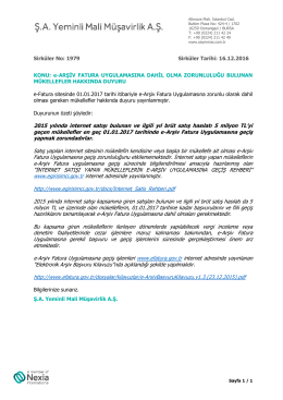 2015 yılında internet satışı bulunan ve ilgili yıl br&uuml;t satış hasılatı 5