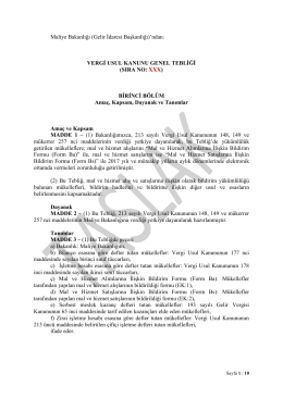 Ba ve Bs Bildirim Formlarının Elektronik Ortamda Verilmesine İlişkin