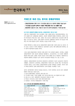 키워드로 미리 보는 중국의 경제공작회의