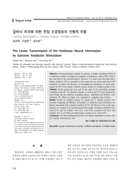 갈바닉 자극에 의한 전정 신경정보의 선형적 이동