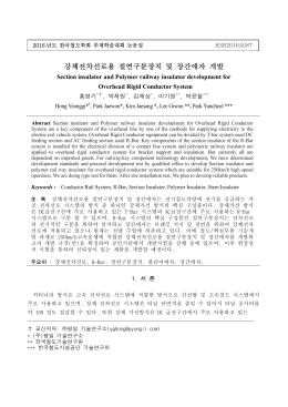 강체전차선로용 절연구분장치 및 장간애자 개발