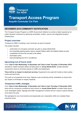 Transport Access Program Asquith Commuter Car Park