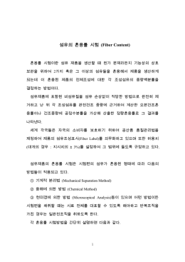 섬유의 혼용률 시험 \(Fiber Content\)