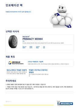 인포메이션 팩 - 미쉐린 코리아