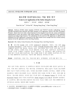 철도차량 안전무결도(SIL) 적용 방안 연구