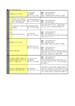 각종 시설의 취급 시간 구 ( 舊 ) 카 시 와 지 역 대형쓰레기 수거 신청