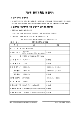 제1장 건축계획의 변경사항