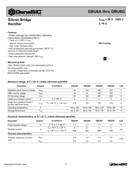 GBU6D Datasheet - Mouser Electronics