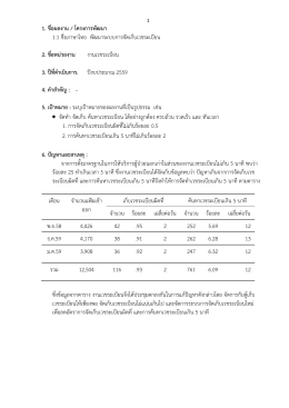 1. ชื่อผลงาน / โครงการพัฒนา 1.1 ชื่อภาษาไทย พัฒนาร