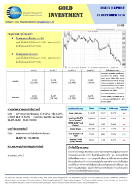 15-12-59 บทวิเคราะห์ทองคำ (Day Report)