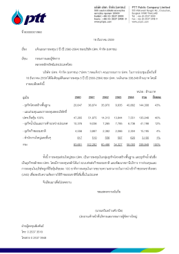 แผนลงทุน 5 ปี บริษัท ปตท. จำกัด