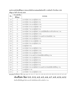 ห้องที่ไม่ส่ง ได้แก่5/5, 5/12, 6/2, 6/3, 6/6, 6/7, 6/9, 6/10, 6/12