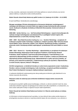 a) imię, nazwisko, zajmowane stanowisko lub funkcje