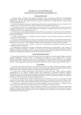 instrukcja o katechumenacie i ponownym