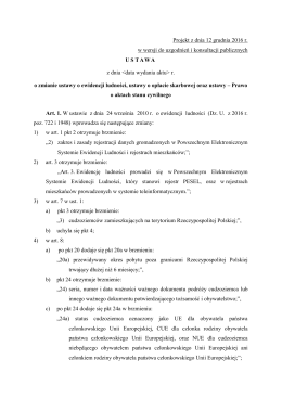 Projekt - Rządowy Proces Legislacyjny