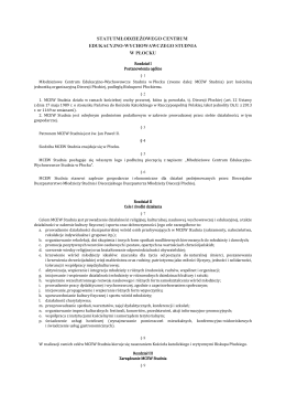 statutmłodzieżowego centrum edukacyjno
