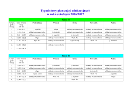 plan lekcji