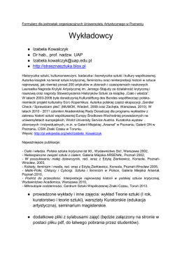 Wykładowcy