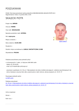 Generuj PDF - Poszukiwani