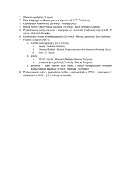 1. Otwarcie spotkania (5 minut)