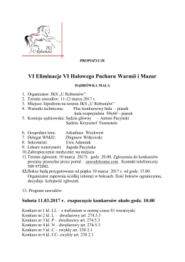 VI Eliminacje VI Halowego Pucharu Warmii i Mazur