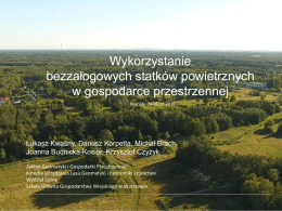 Wykorzystanie bezzałogowych statk&oacute;w powietrznych w gospodarce