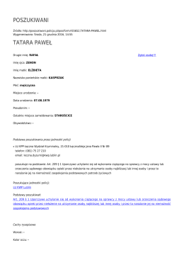 poszukiwani tatara paweł