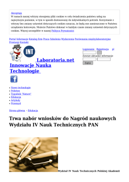 Trwa nabór wniosków do Nagród naukowych