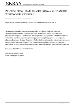 ziobro i prokuratura okręgowa w gdańsku w budynku kw pzpr!?