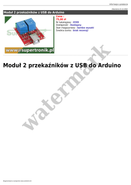 Moduł 2 przekaźników z USB do Arduino