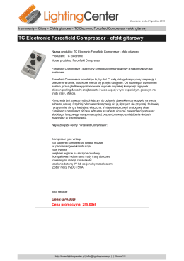 TC Electronic Forcefield Compressor - efekt gitarowy