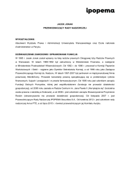 jacek jonak - IPOPEMA Securities