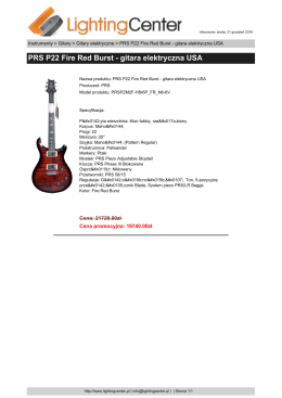 PRS P22 Fire Red Burst - gitara elektryczna USA