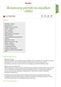 Świąteczny piernik na zsiadłym mleku