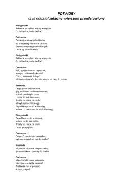 POTWORY, czyli oddział zakaźny wierszem przedstawiony
