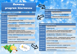 Kiermasz Bożonarodzeniowy - program