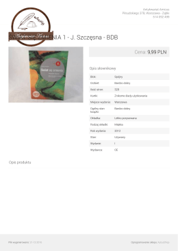 ŚWIAT SIĘ ZMIENIA 1 - J. Szczęsna