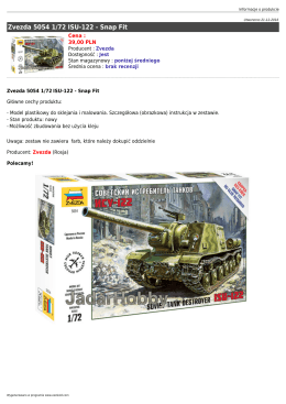 Zvezda 5054 1/72 ISU-122 - Snap Fit
