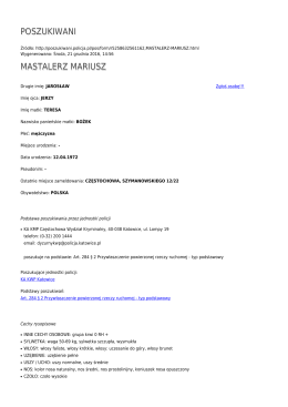 Generuj PDF - Poszukiwani