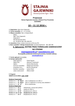 10 – 11.12.2016 r. - Stajnia Gajewniki