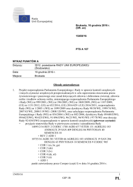 15450/16 1 GIP 1B Obrady ustawodawcze 1. Projekt