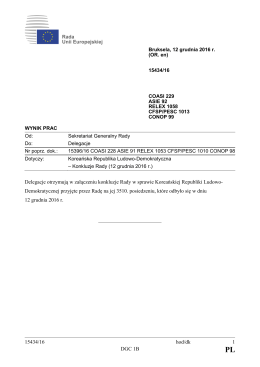 15434/16 hod/dk 1 DGC 1B Delegacje otrzymują w załączeniu