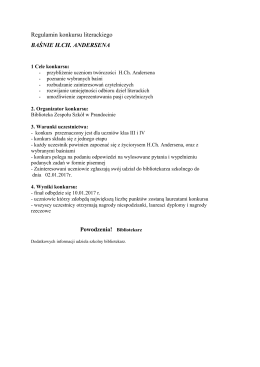 Regulamin konkursu literackiego