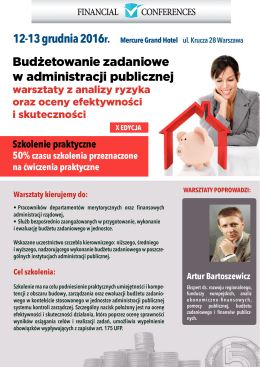 Budżetowanie zadaniowe w administracji publicznej