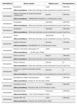 Drukuj wszystkie oferty - Powiatowy Urząd Pracy w Lublinie
