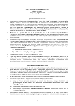 REGULAMIN LOTERII PROMOCYJNEJ